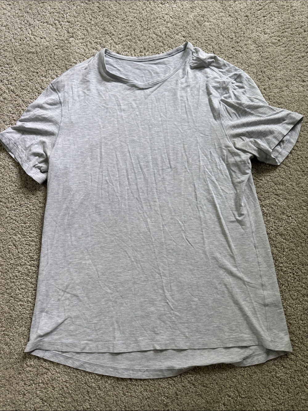 LULULEMON Grey Cotton Short Sleeve Tshirt L